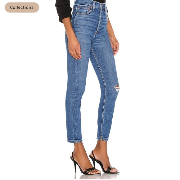 RE/DONE | 90’s Ultra High Rise Ankle Crop Jeans Size 25 NEW - Picture 4 of 17